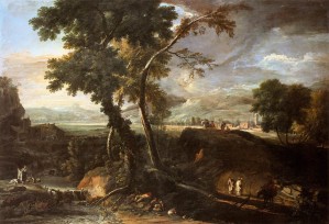 Landscape with river and figures